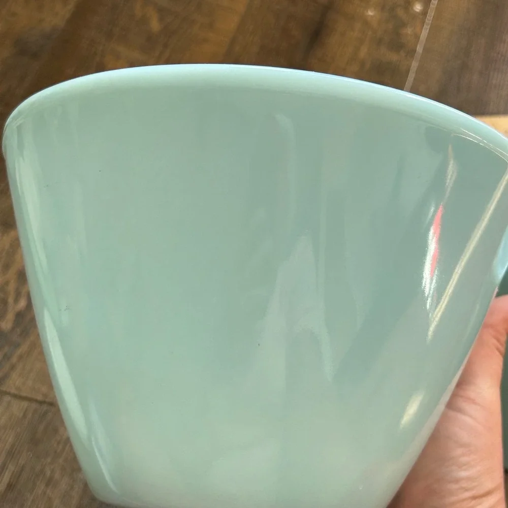 Fire King Blue Delphite Nesting Mixing Bowls Vintage Milk Glass Set of 2 USA